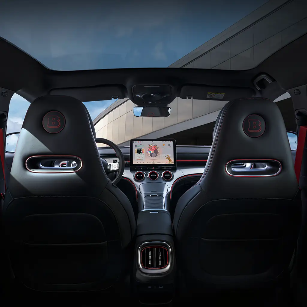 Interior view of the smart BRABUS dash board